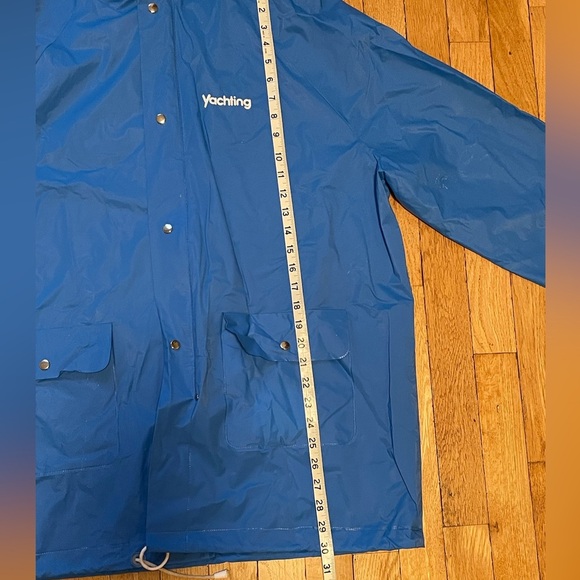 Retro Blue Yachting PVC Rain Jacket O/S - Picture 14 of 14